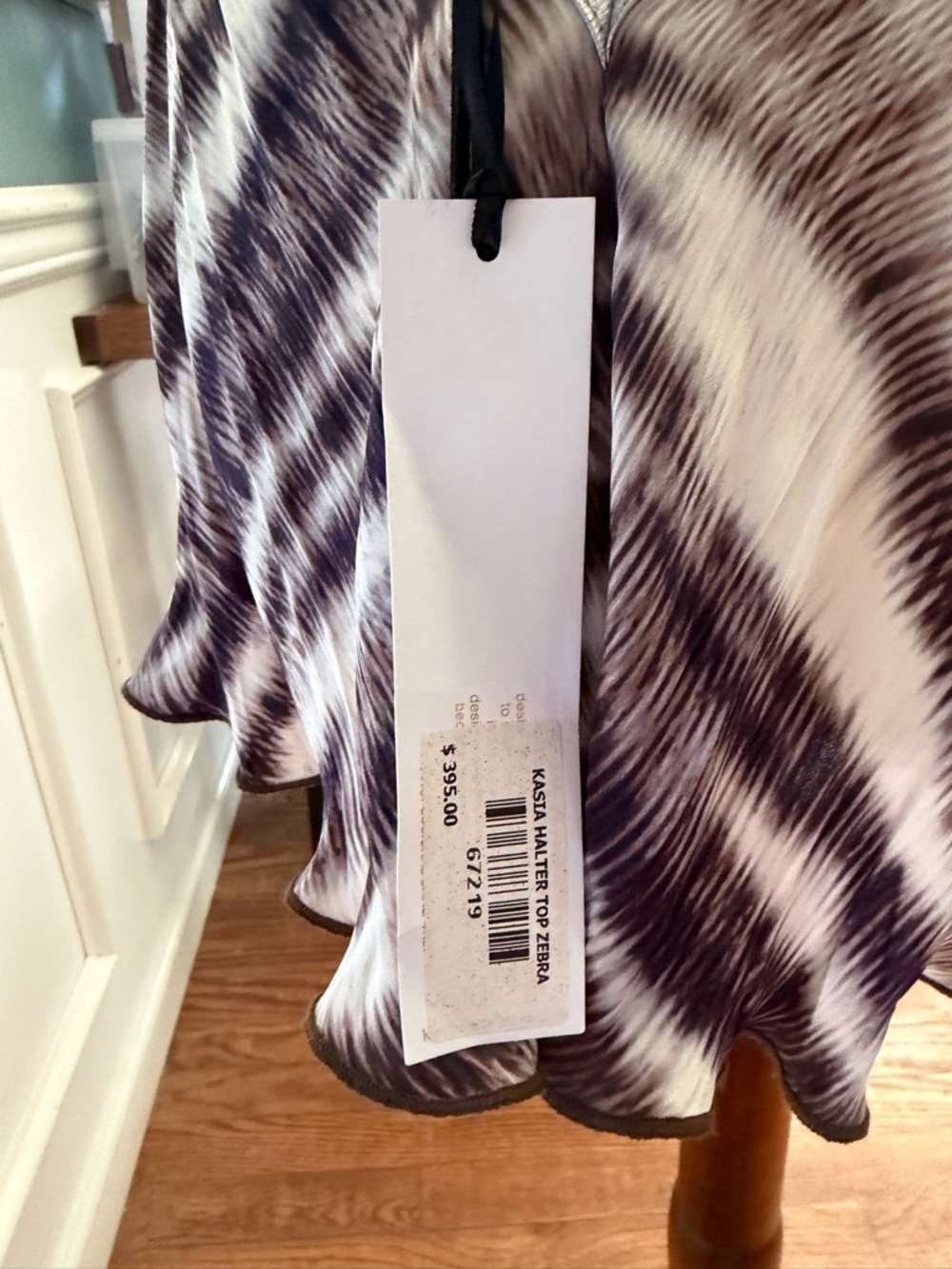 Kasia de Gelaque jeweled zebra Halter top - Purple & White - Picture 4 of 5